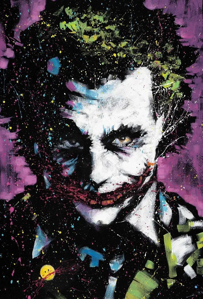 Joker splash portrait, j-SPLiT art